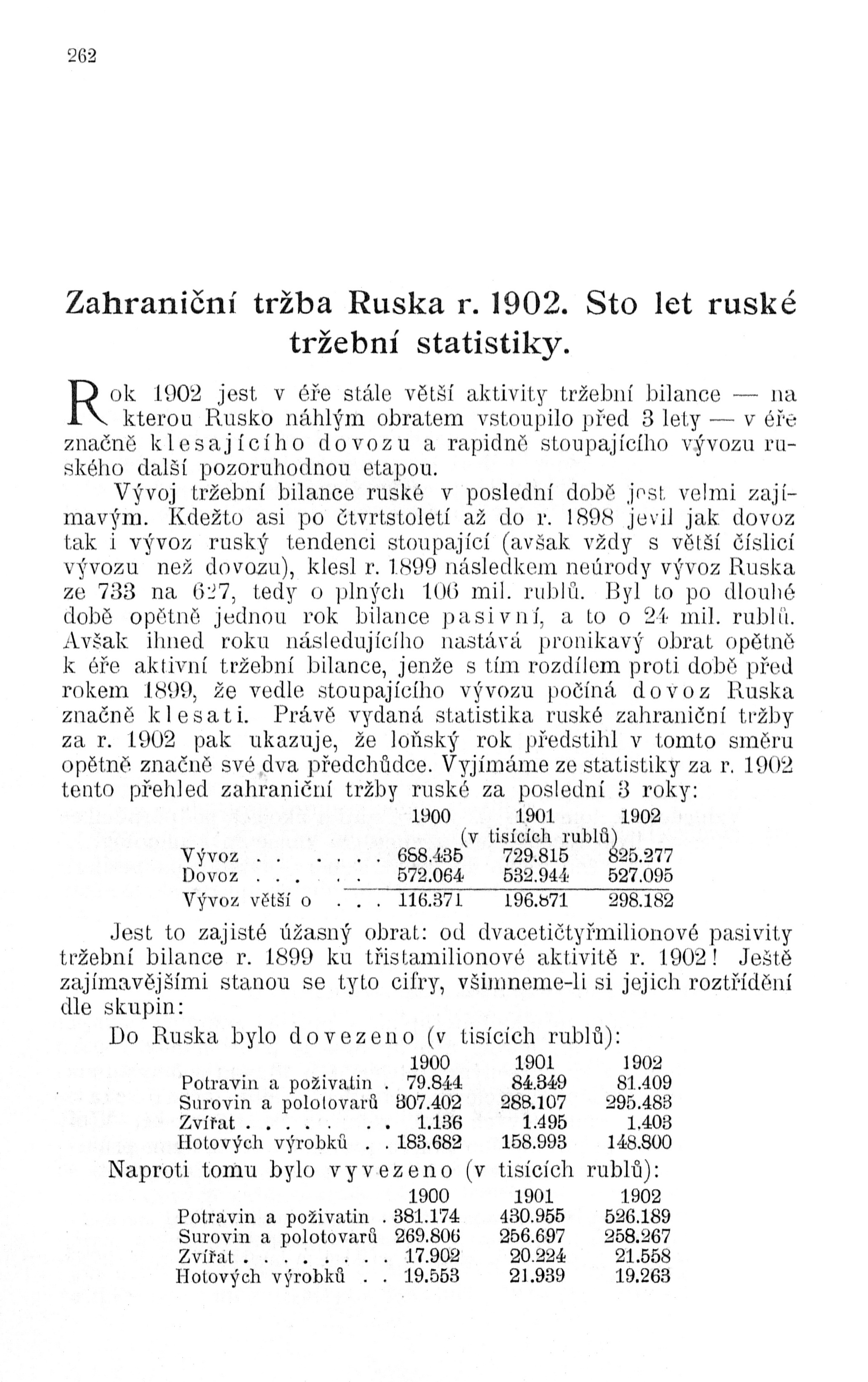 Zahraniční tržba Ruska r. 1902
