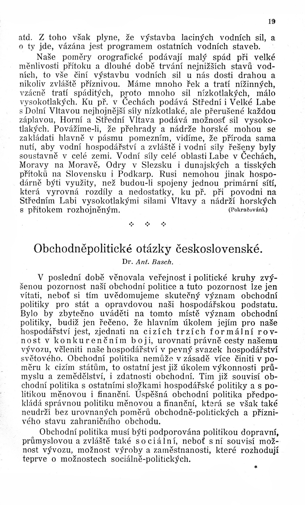 Obchodněpolitické otázky československé