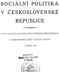 Sociální politika v Československé republice