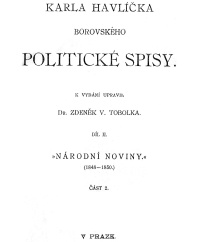 Politické spisy. Díl II.  Národní noviny (1848-1850). Část 2.